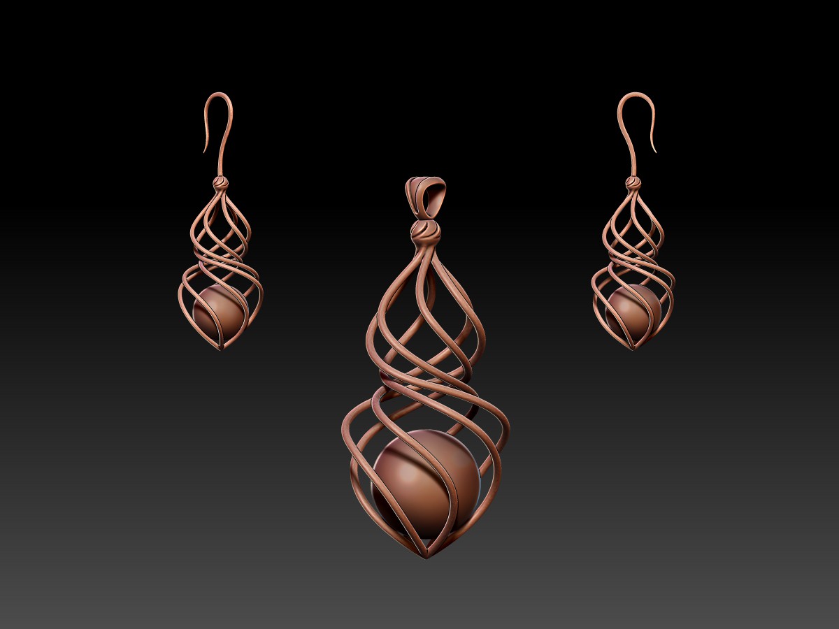 Product 3D Rendering. Custom Jewellery Design.